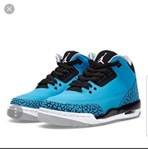 Kids Jordan Retro 3 Powder Blue  No Box.
